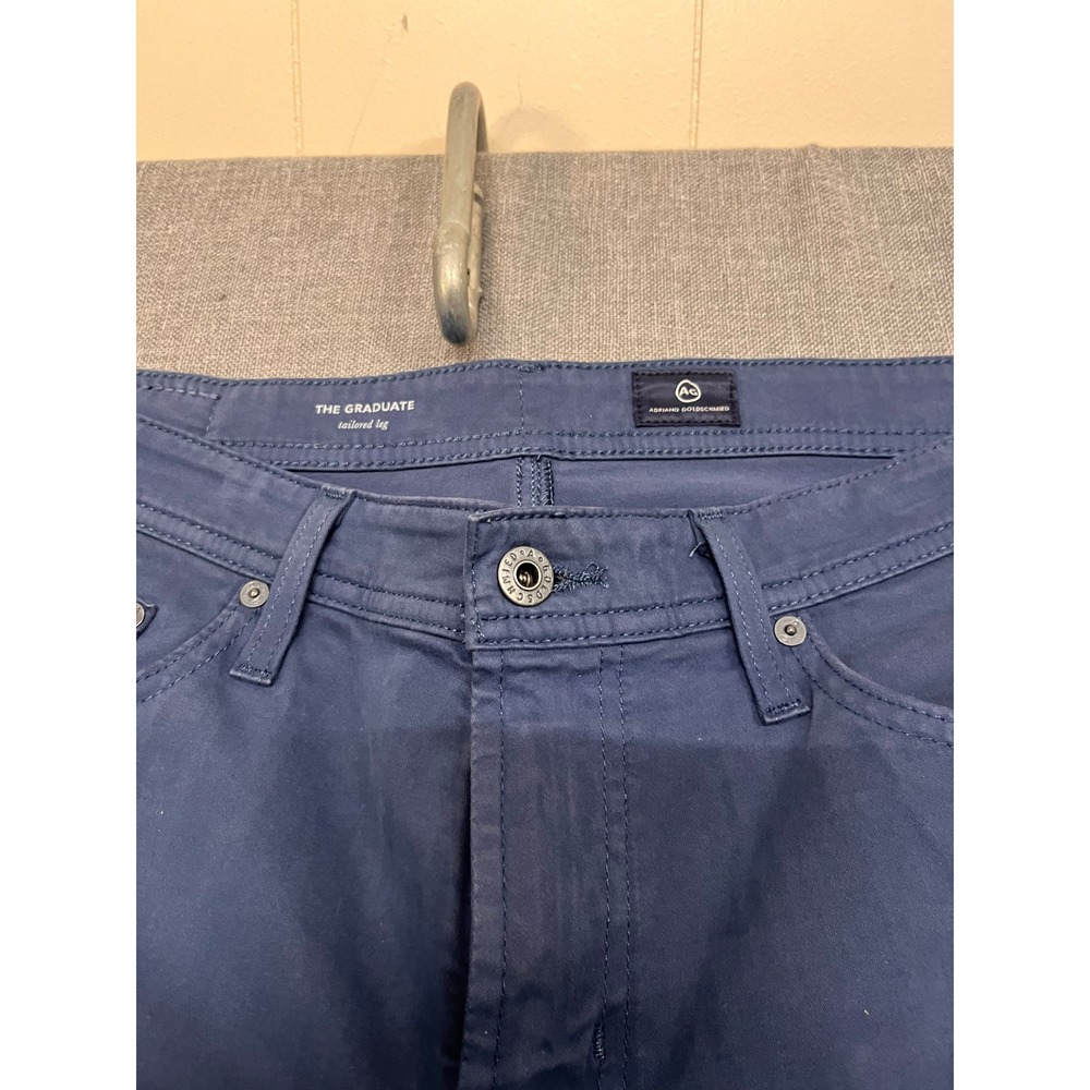 AG Adriano Goldschmied The Graduate Tailored Leg Pants Navy Blue 32x32